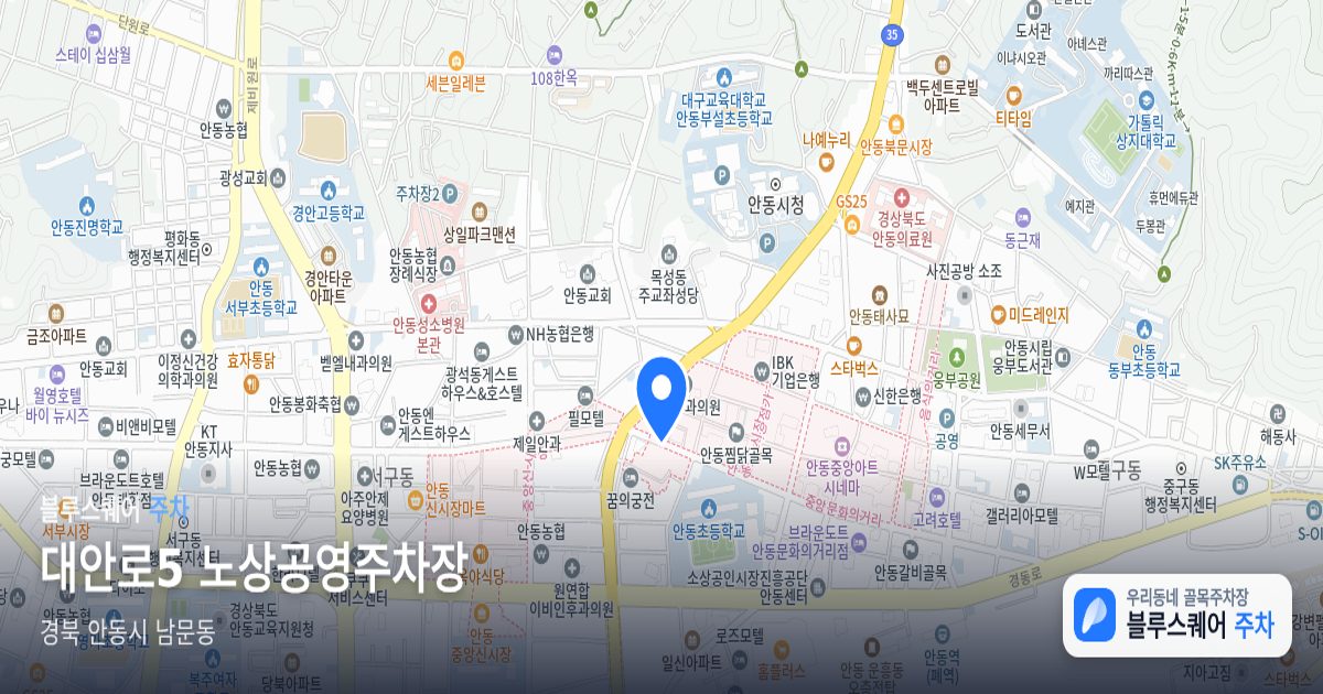 대안로5 노상공영주차장 위치 지도