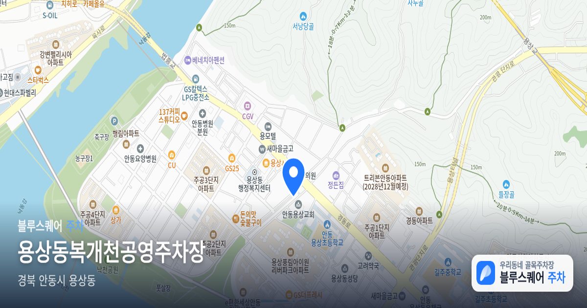 용상동복개천공영주차장 위치 지도