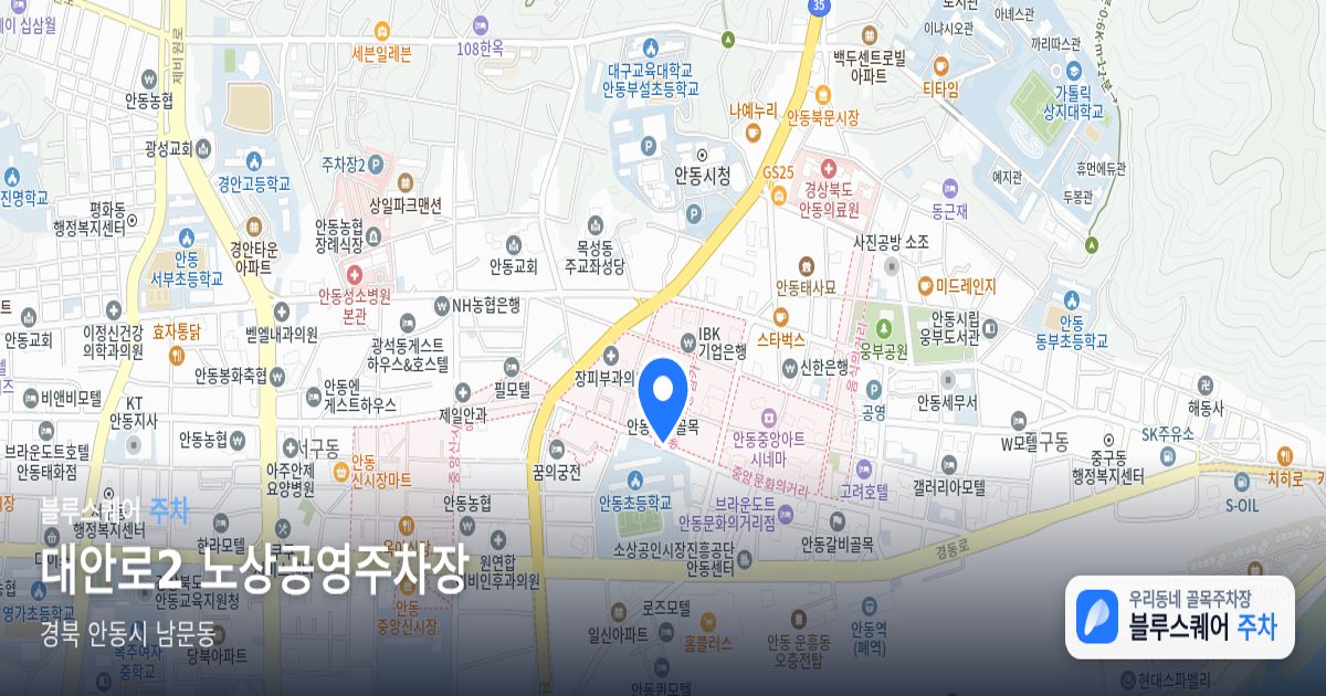 대안로2 노상공영주차장 위치 지도