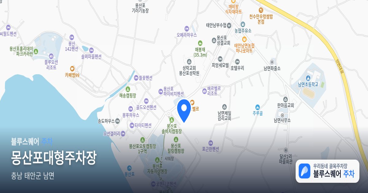 몽산포대형주차장 위치 지도