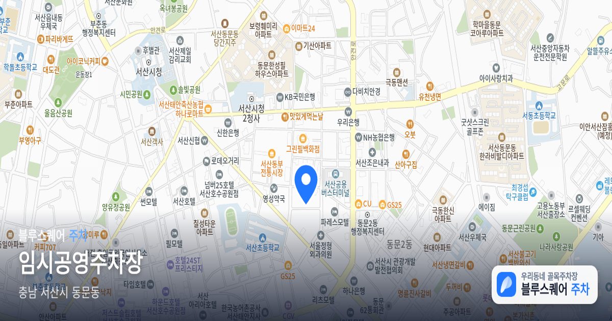 임시공영주차장 위치 지도