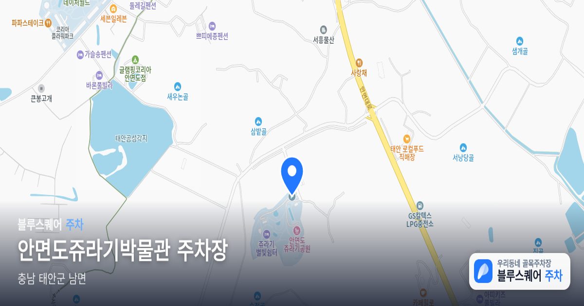 안면도쥬라기박물관 주차장 위치 지도