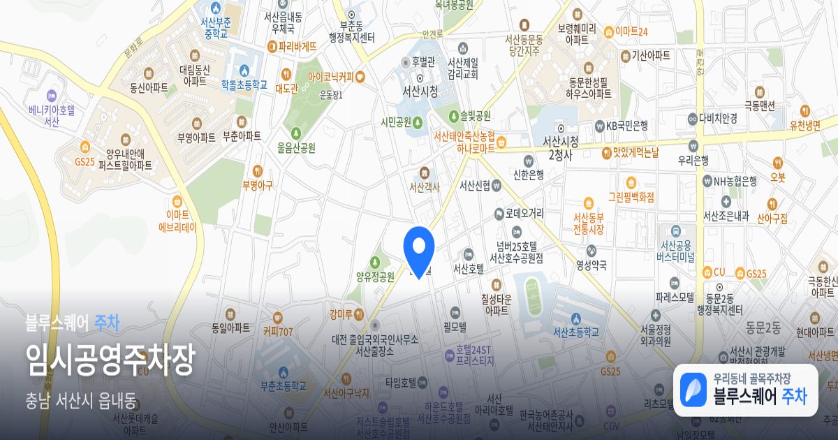 임시공영주차장 위치 지도