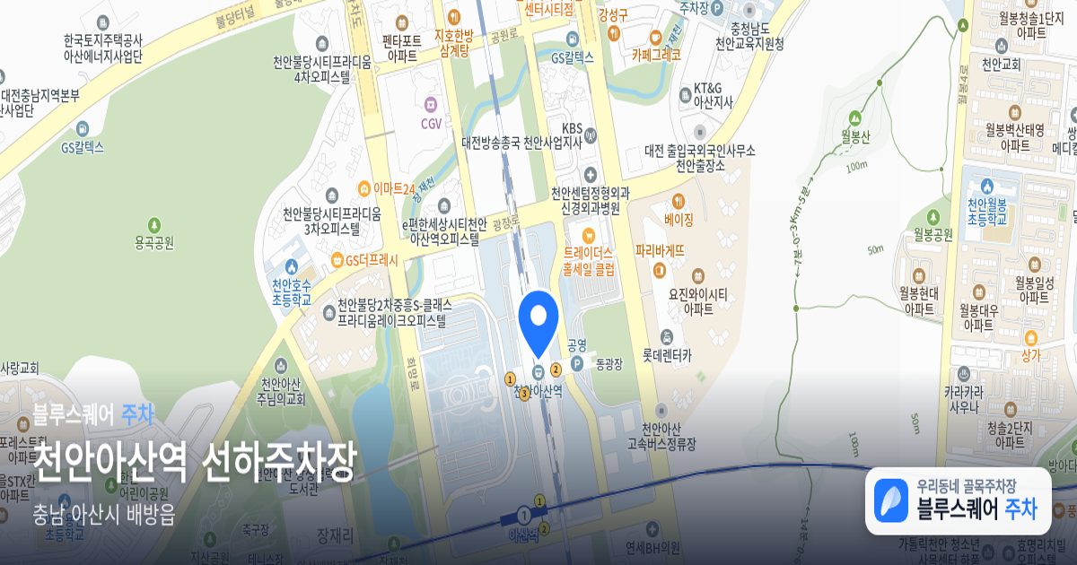 천안아산역 선하주차장 위치 지도