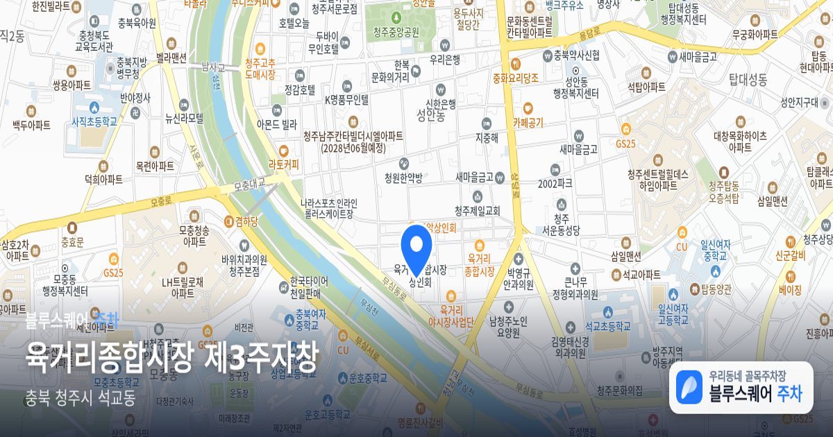 육거리종합시장 제3주자창 위치 지도