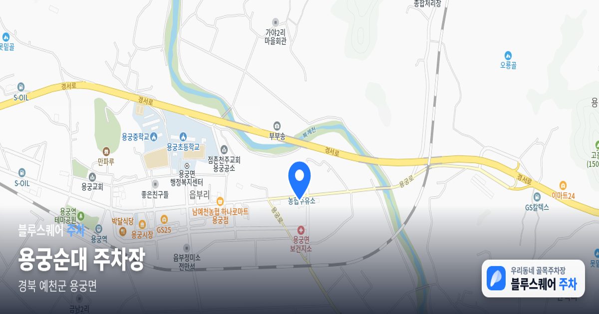 용궁순대 주차장 위치 지도