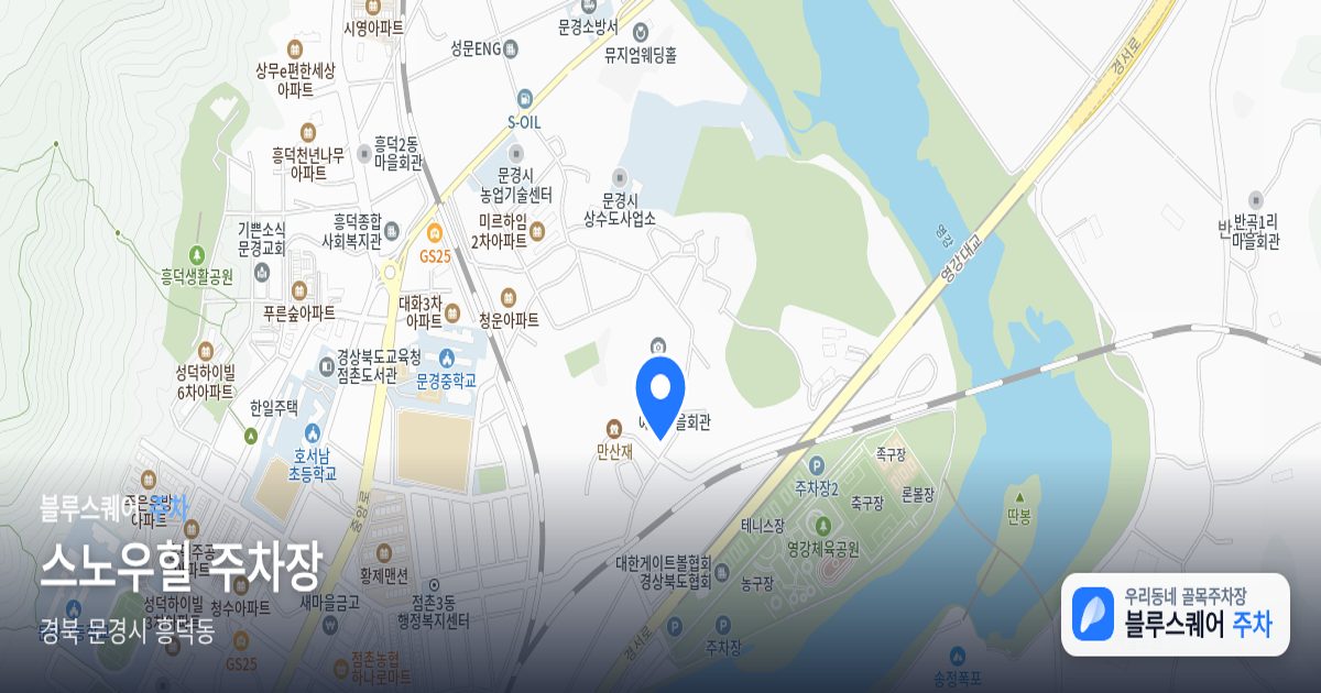 스노우힐 주차장 위치 지도