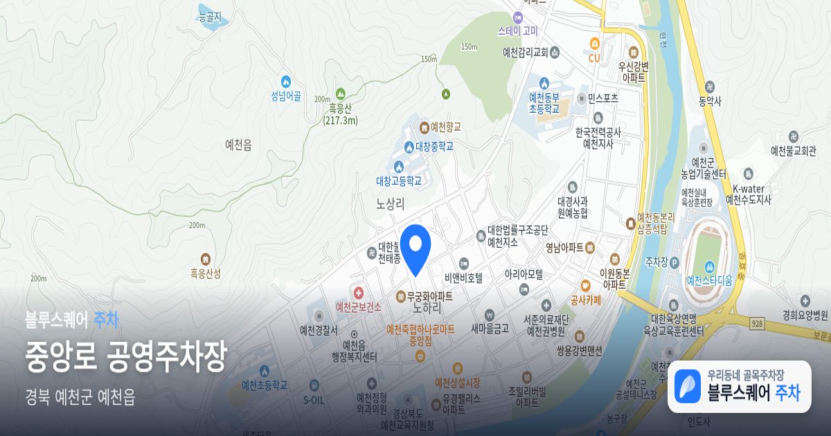 중앙로 공영주차장 위치 지도