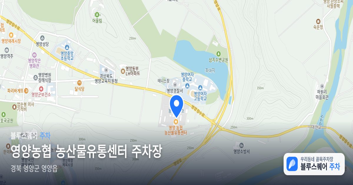 영양농협 농산물유통센터 주차장 위치 지도
