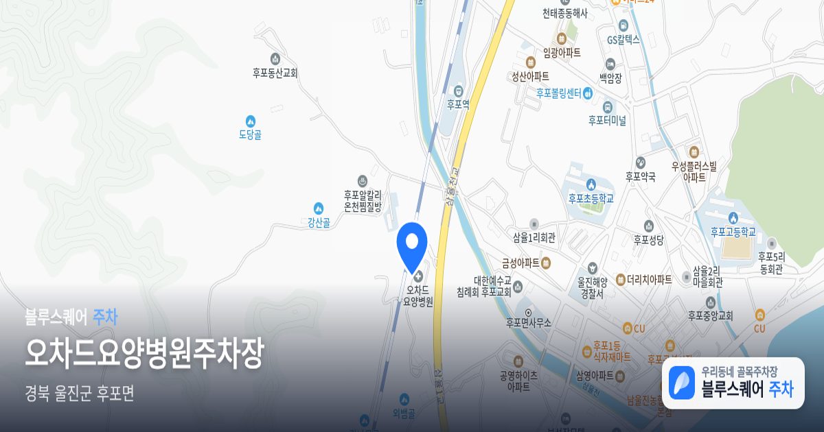 오차드요양병원주차장 위치 지도