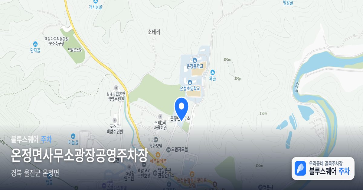 온정면사무소광장공영주차장 위치 지도