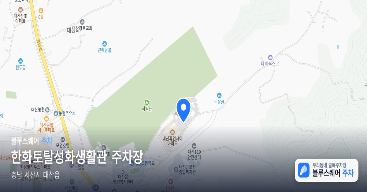 한화토탈성화생활관 주차장 위치 지도