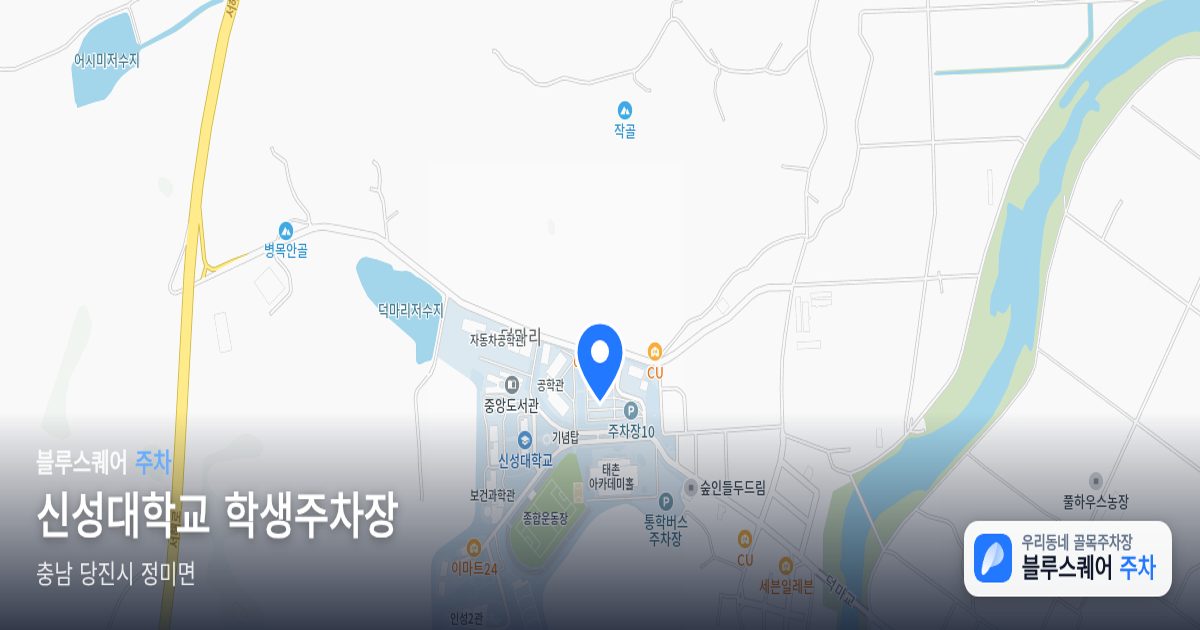신성대학교 학생주차장 위치 지도