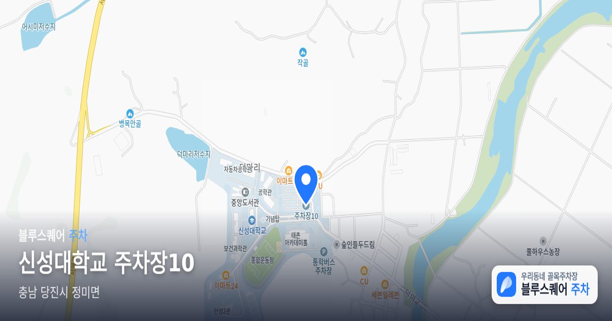 신성대학교 주차장10 위치 지도