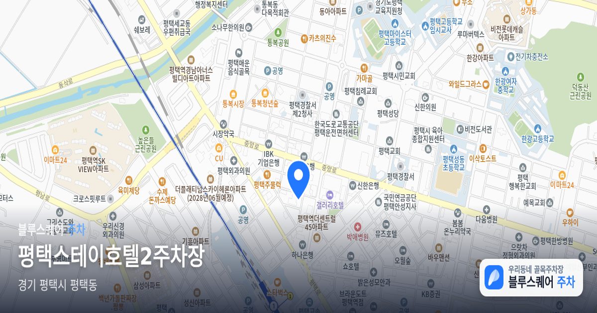 평택스테이호텔2주차장 위치 지도