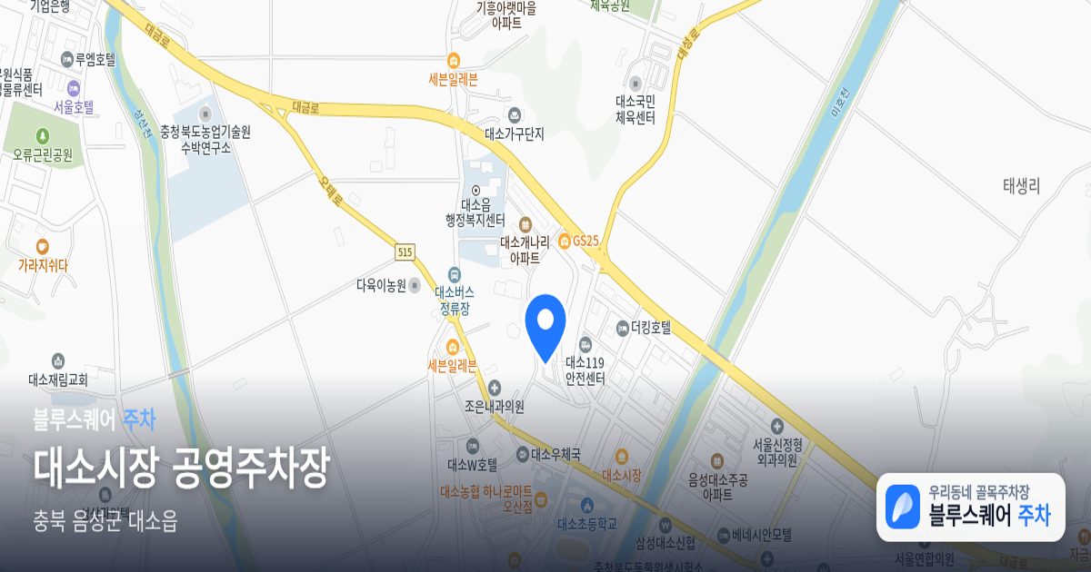 대소시장 공영주차장 위치 지도