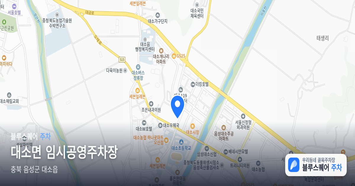 대소면 임시공영주차장 위치 지도
