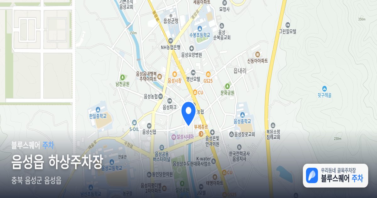 음성읍 하상주차장 위치 지도