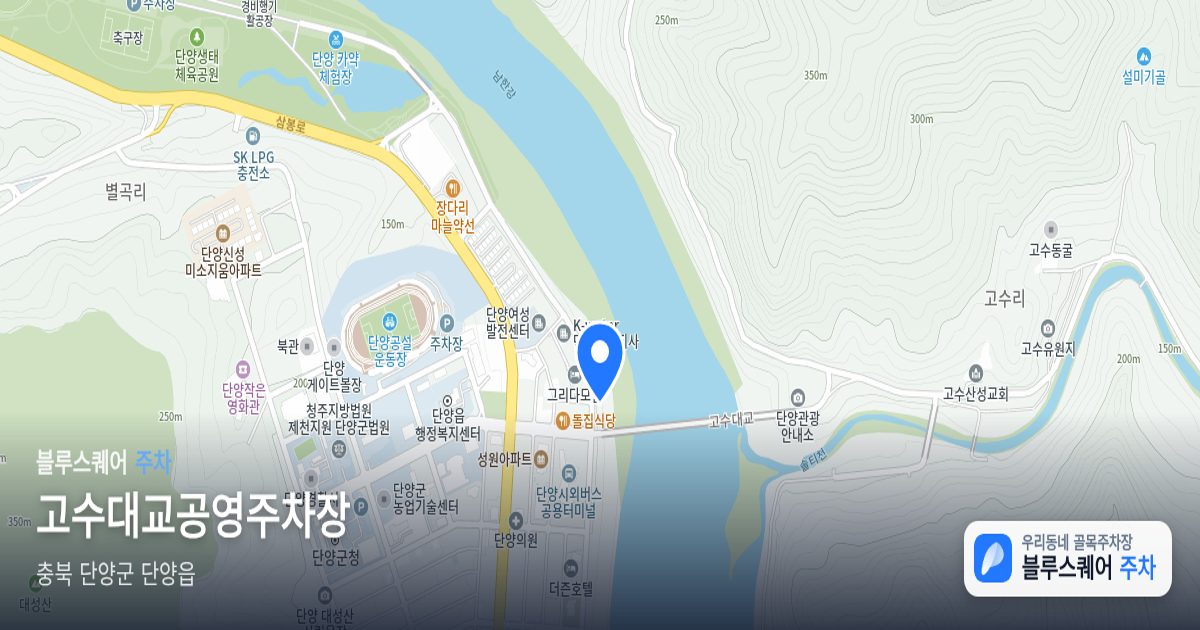 고수대교공영주차장 위치 지도