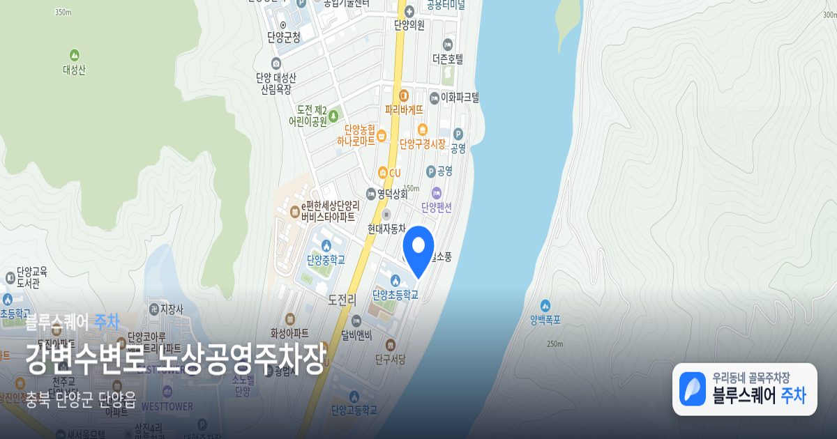 강변수변로 노상공영주차장 위치 지도