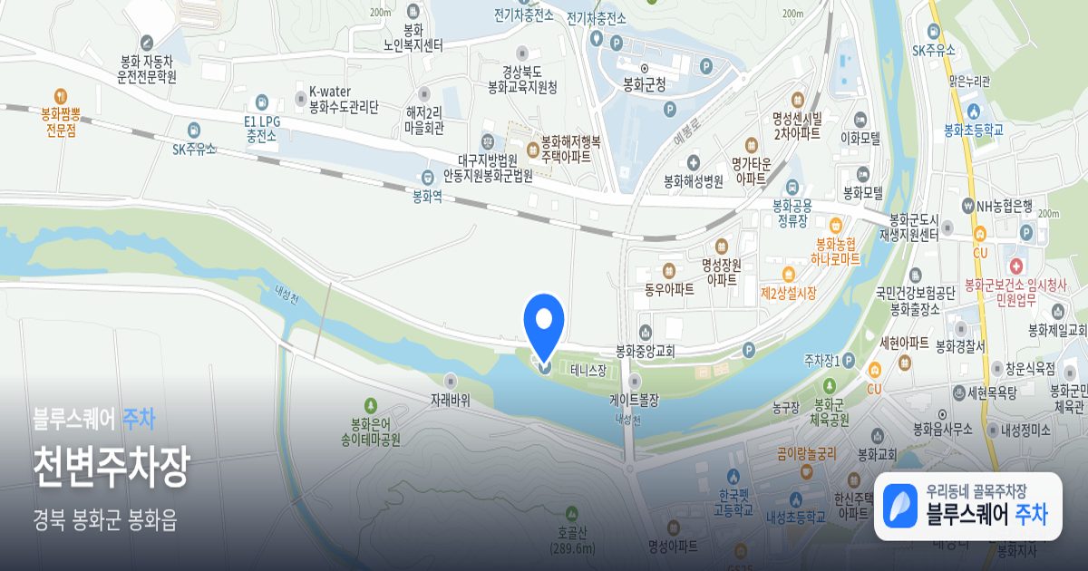 천변주차장 위치 지도