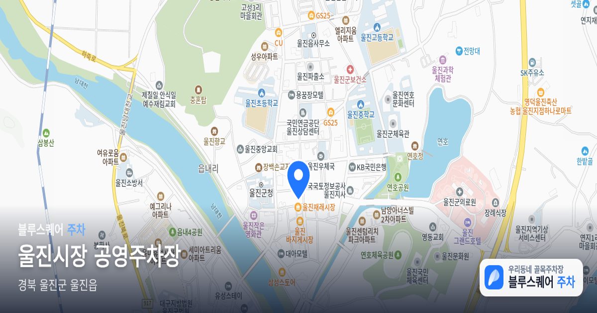 울진시장 공영주차장 위치 지도