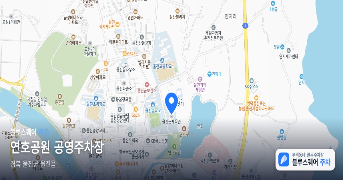 연호공원 공영주차장 위치 지도