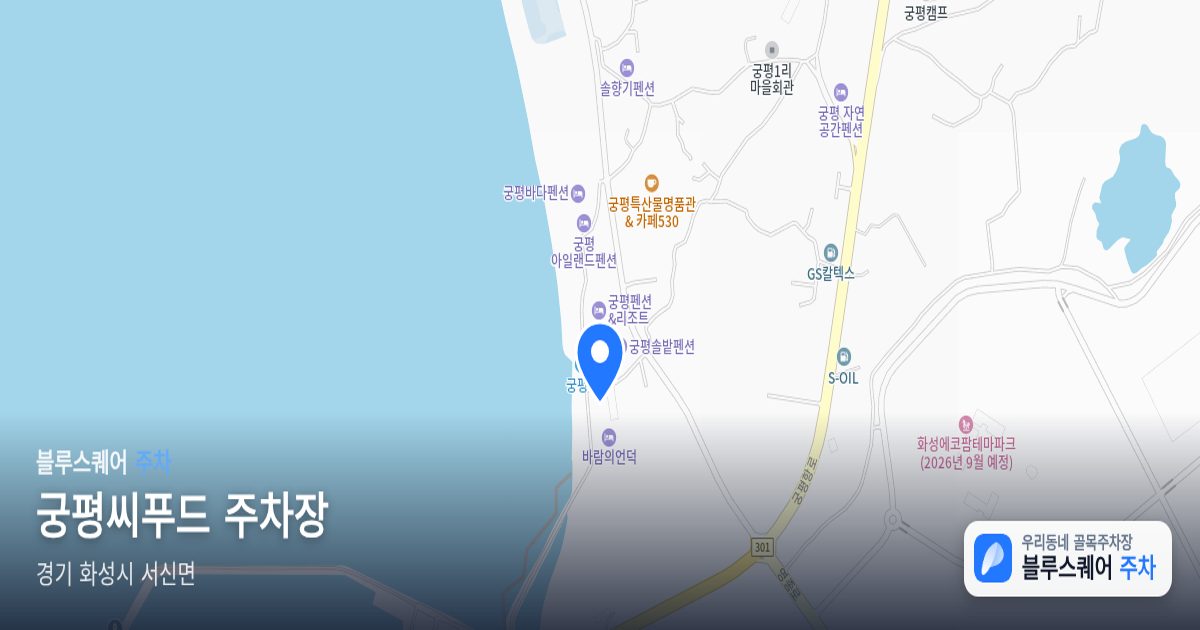 궁평씨푸드 주차장 위치 지도