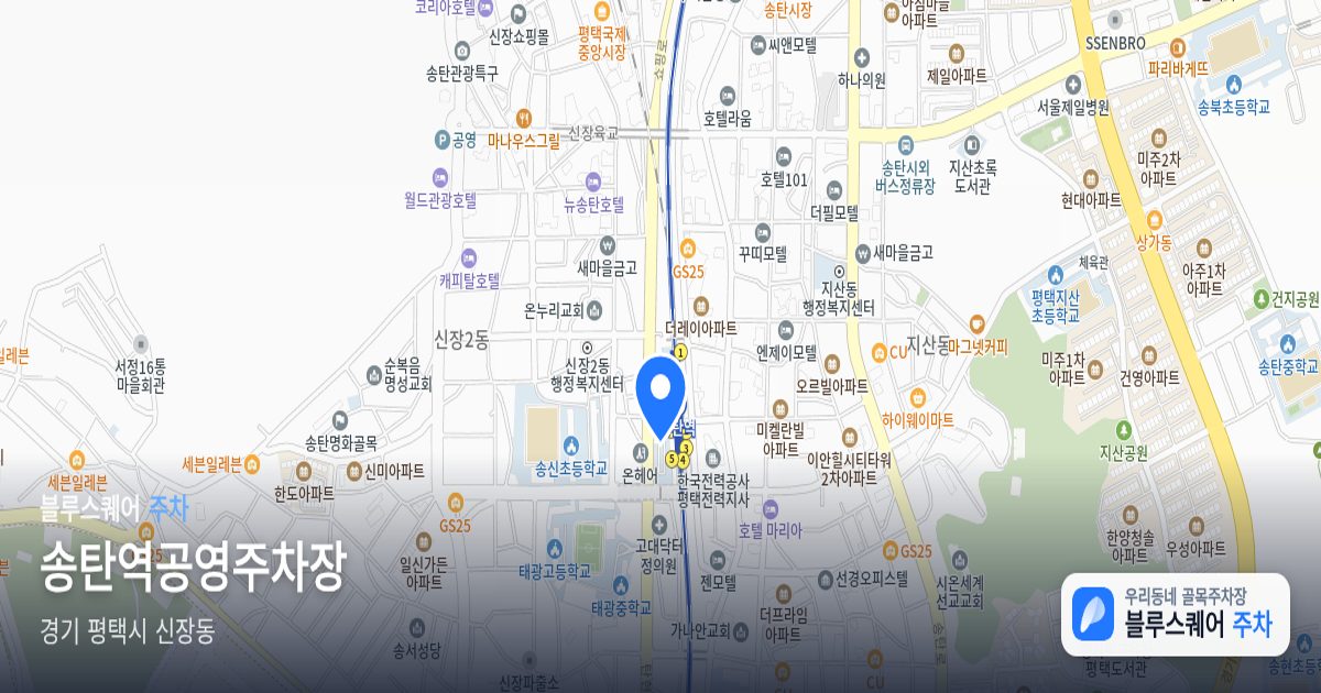 송탄역공영주차장 위치 지도