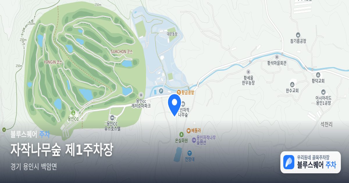 자작나무숲 제1주차장 위치 지도