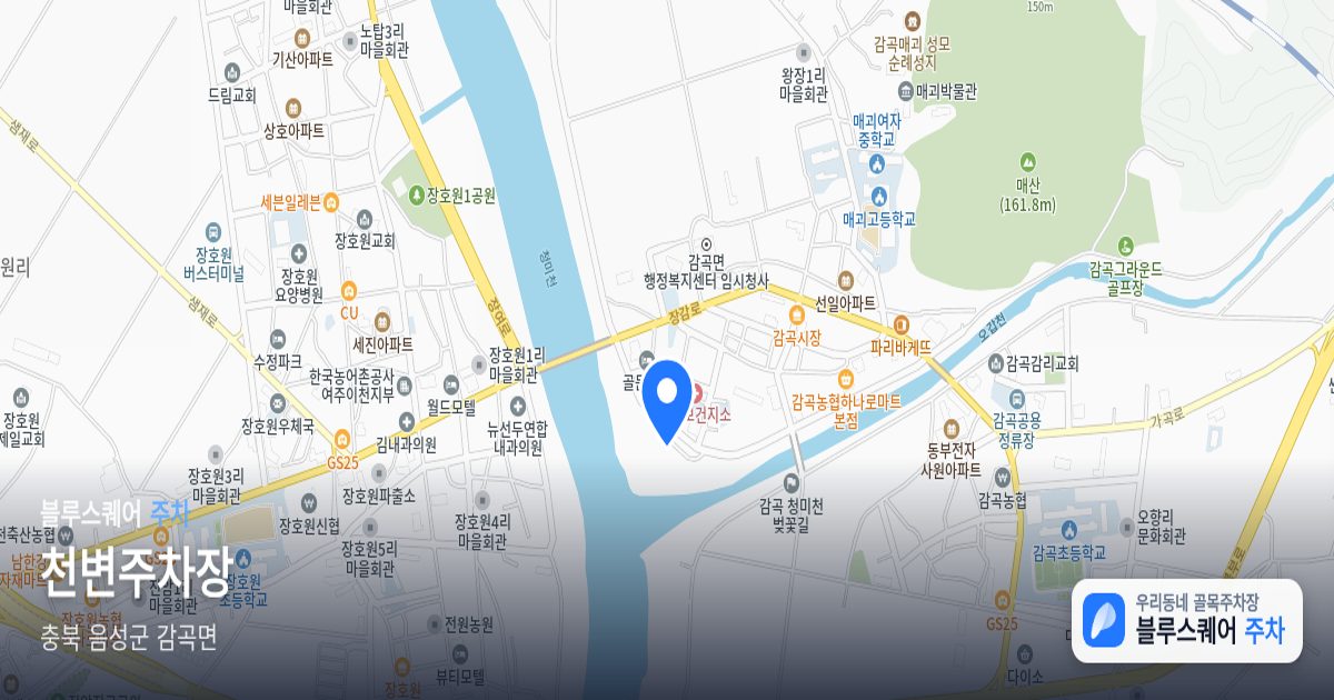 천변주차장 위치 지도