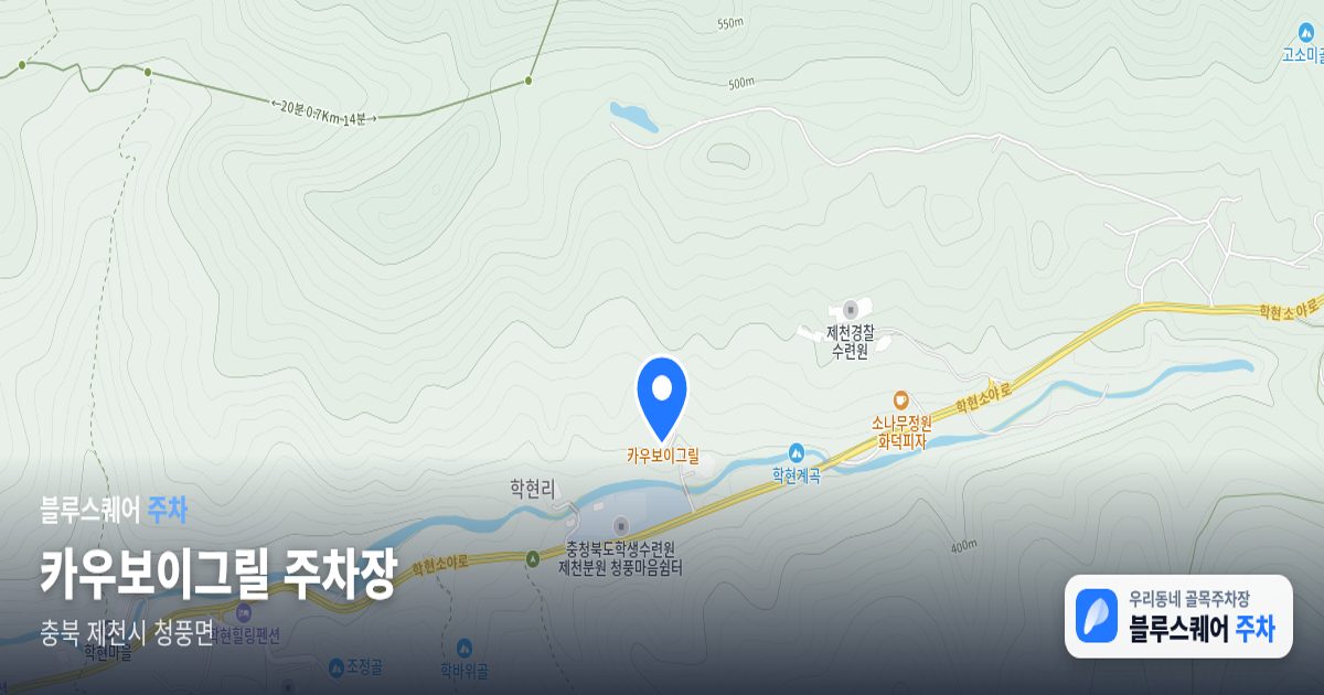카우보이그릴 주차장 위치 지도