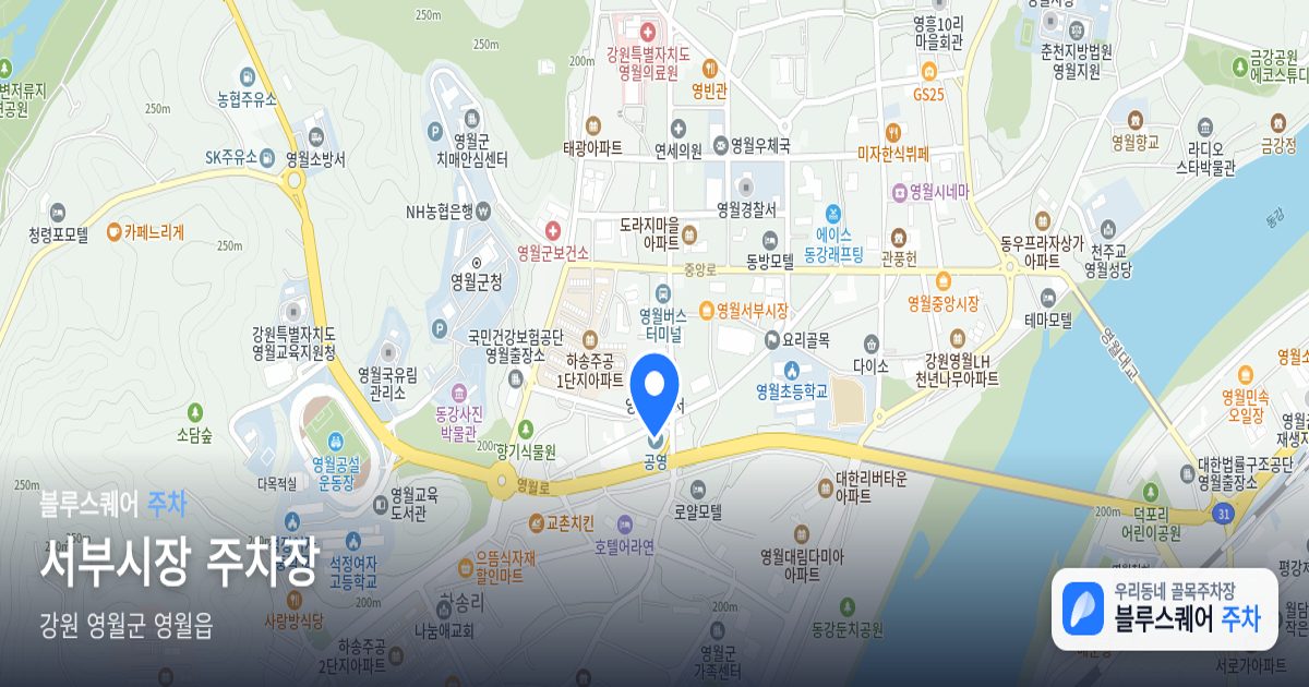 서부시장 주차장 위치 지도