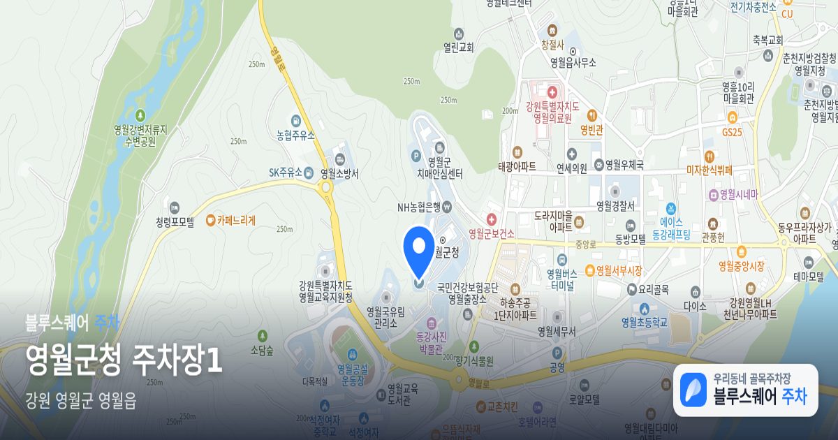 영월군청 주차장1 위치 지도
