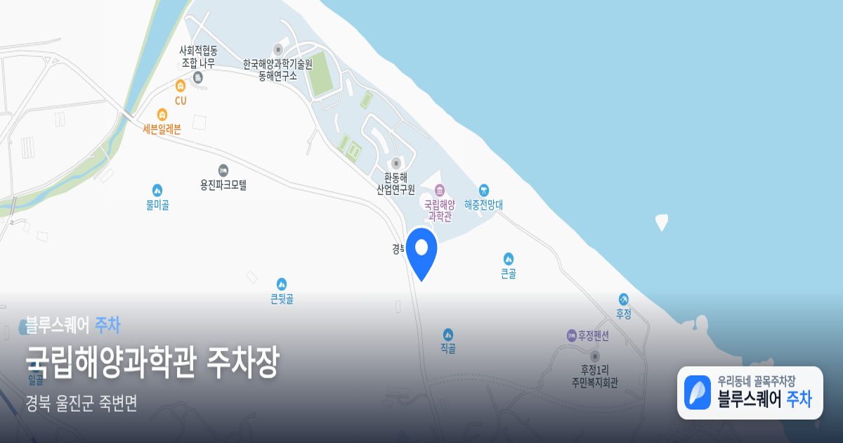 국립해양과학관 주차장 위치 지도