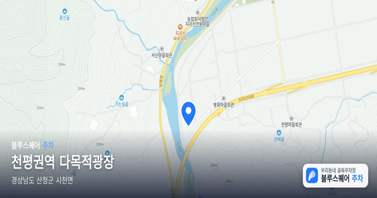 천평권역 다목적광장 위치 지도