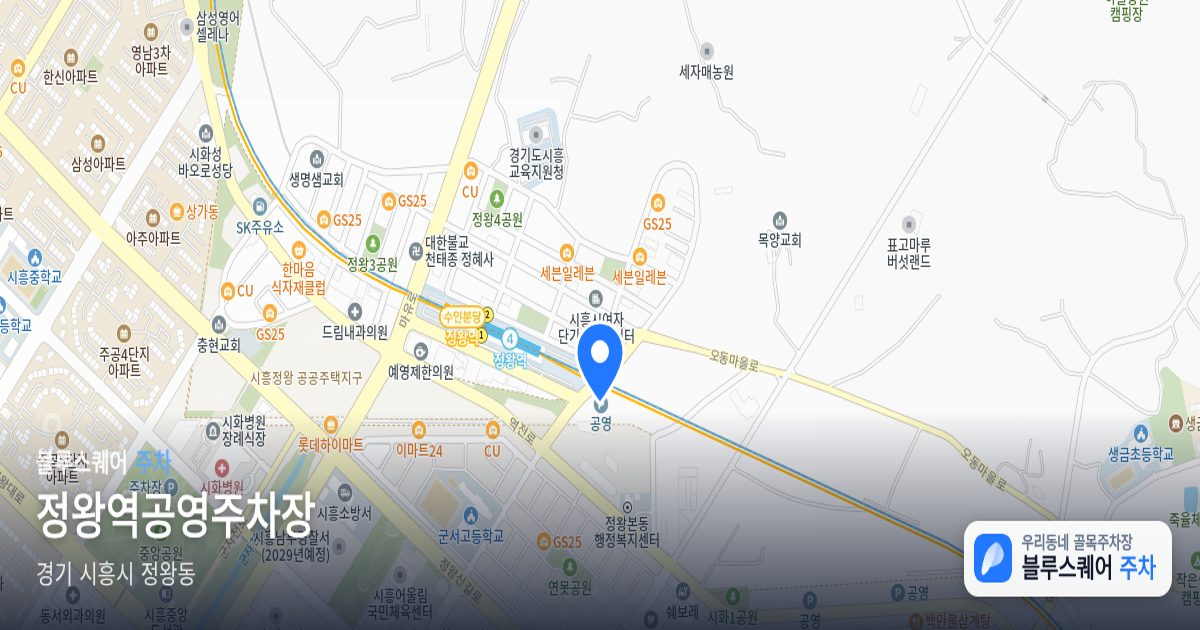 정왕역공영주차장 위치 지도