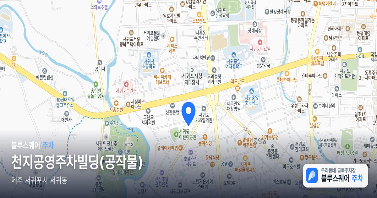 천지공영주차빌딩(공작물) 위치 지도