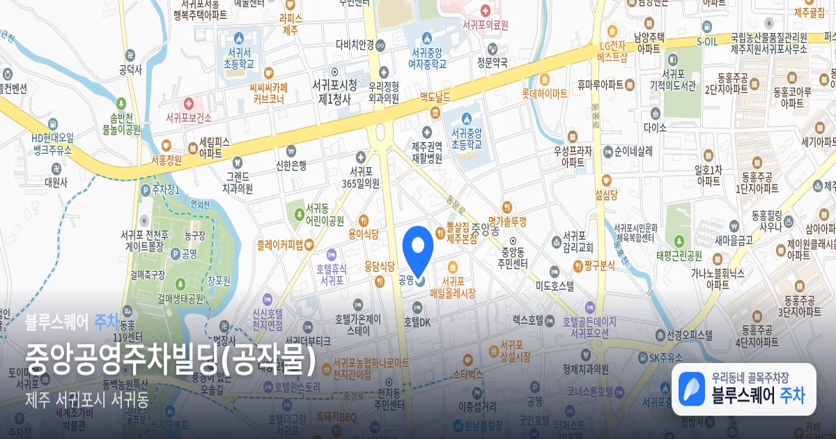 중앙공영주차빌딩(공작물) 위치 지도