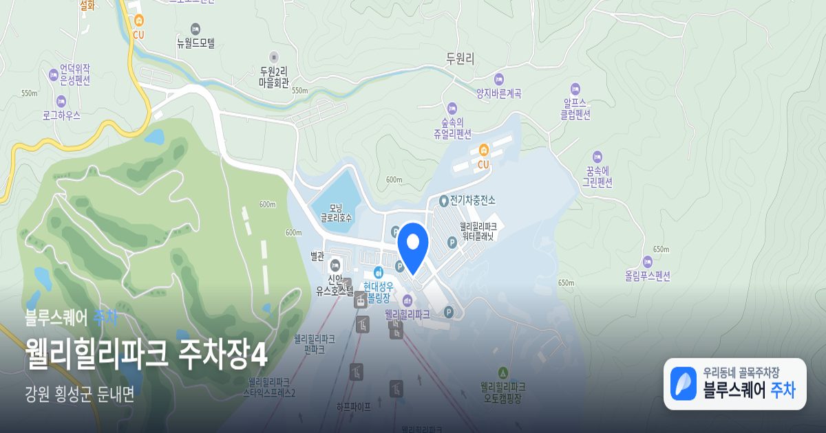 웰리힐리파크 주차장4 위치 지도