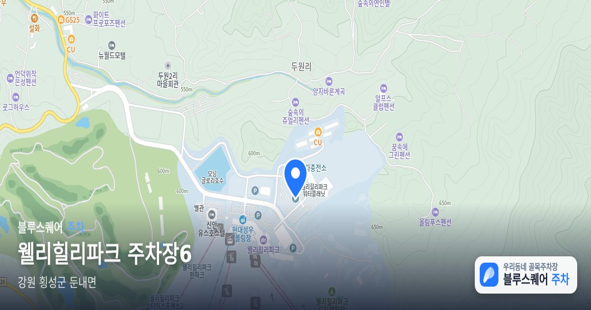 웰리힐리파크 주차장6 위치 지도