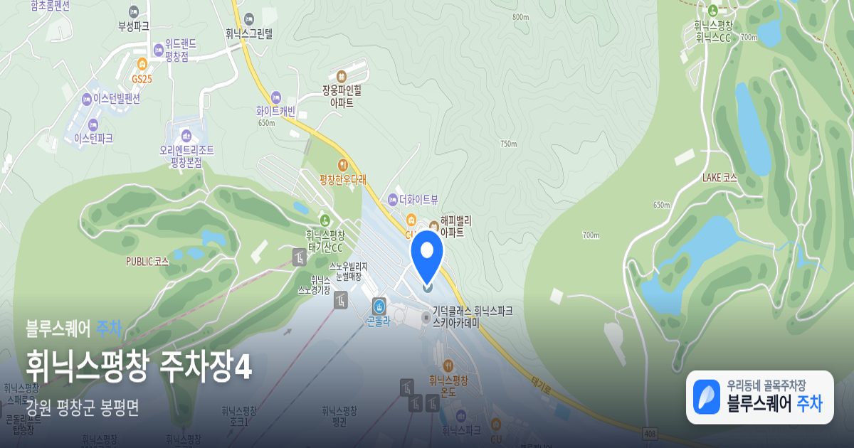 휘닉스평창 주차장4 위치 지도