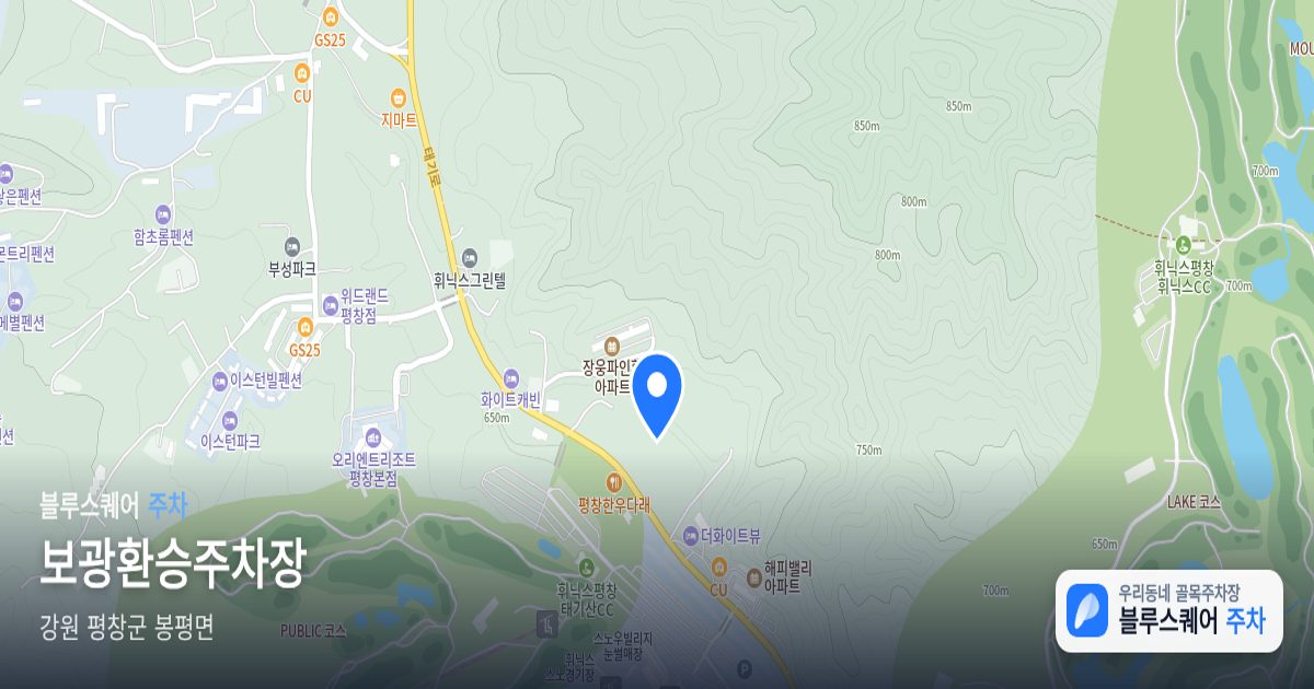 보광환승주차장 위치 지도