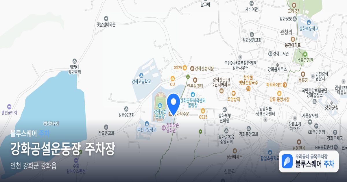 강화공설운동장 주차장 위치 지도