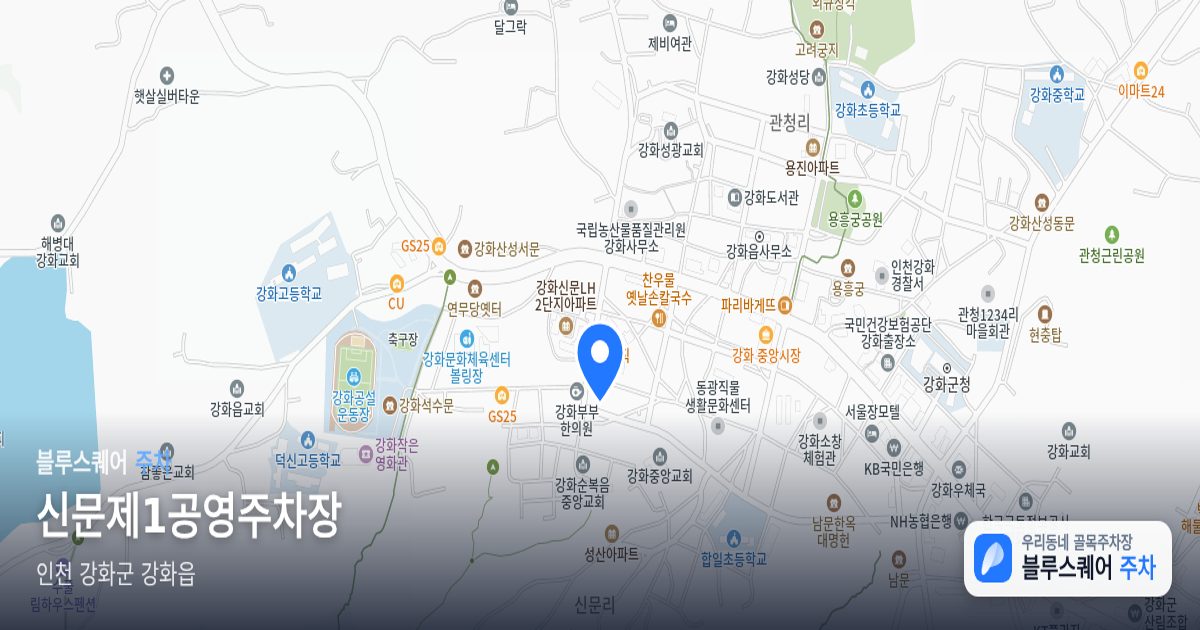신문제1공영주차장 위치 지도