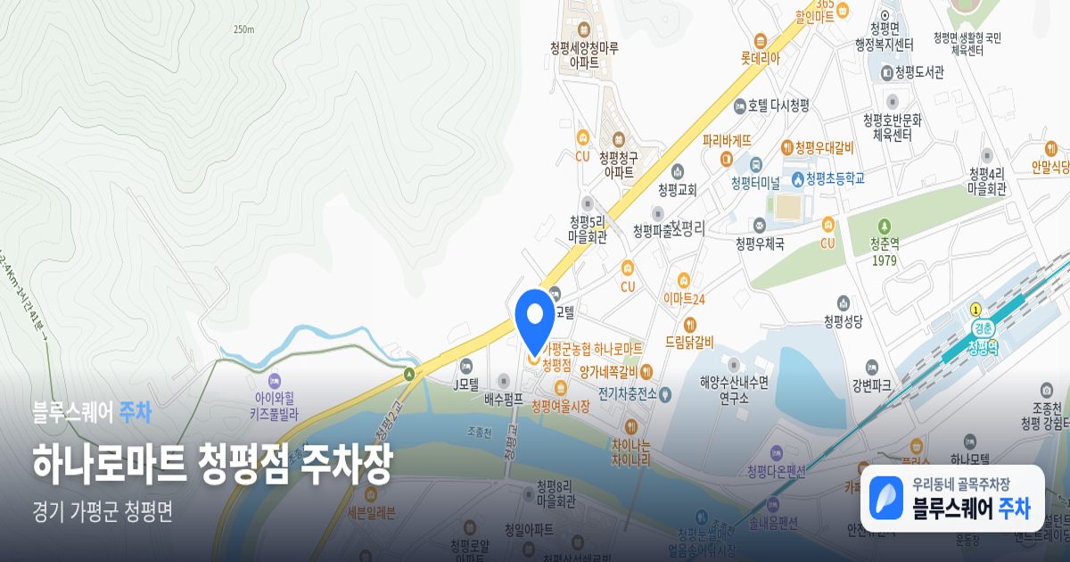 하나로마트 청평점 주차장 위치 지도