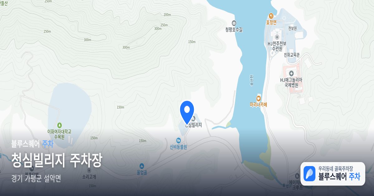 청심빌리지 주차장 위치 지도