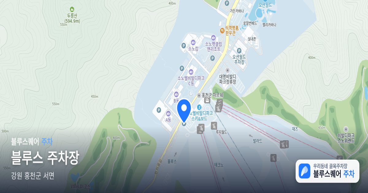 블루스 주차장 위치 지도