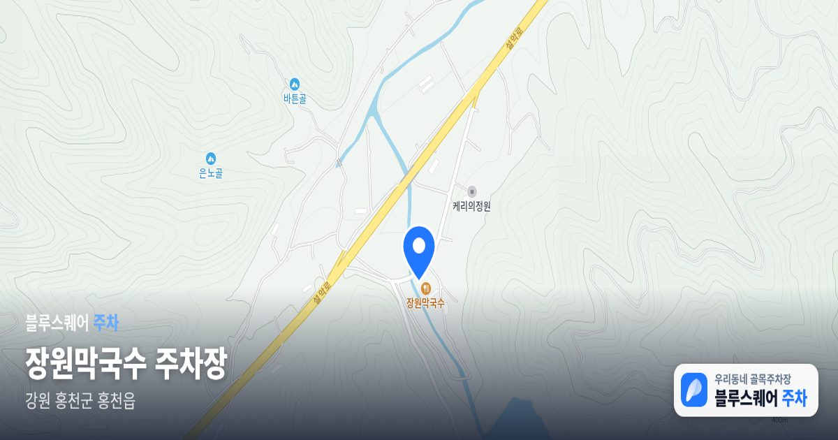 장원막국수 주차장 위치 지도