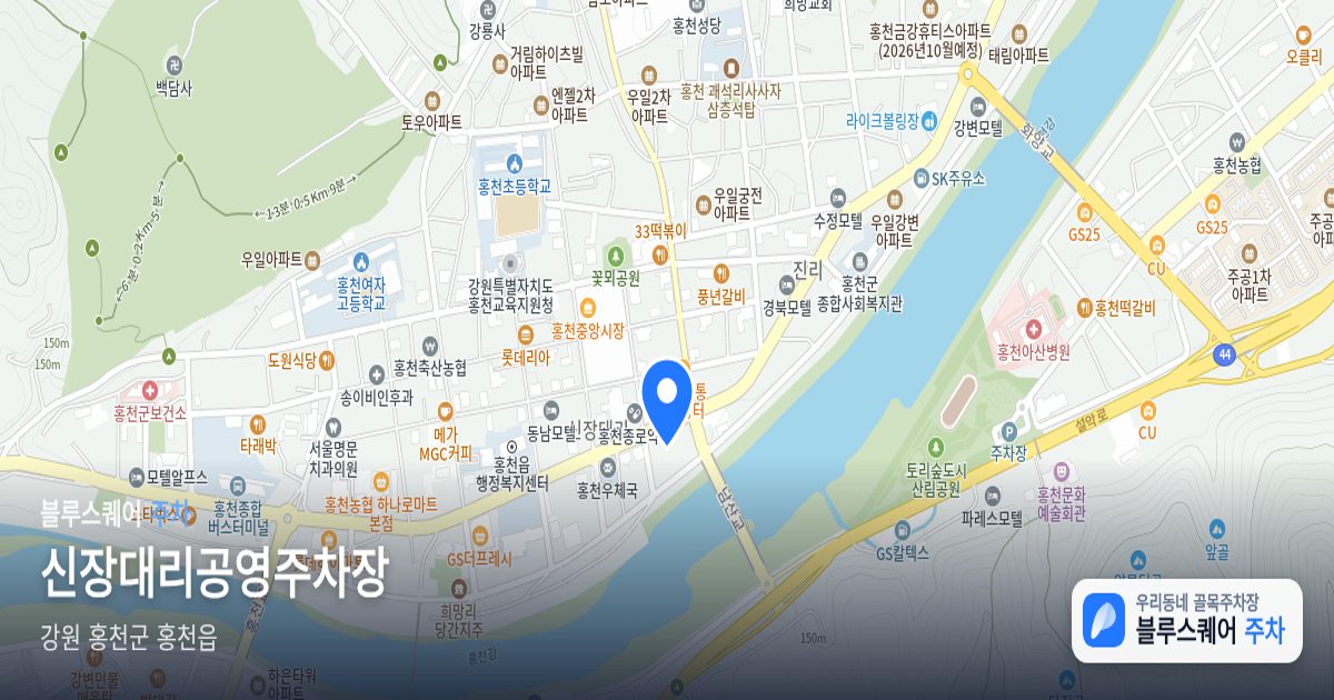 신장대리공영주차장 위치 지도